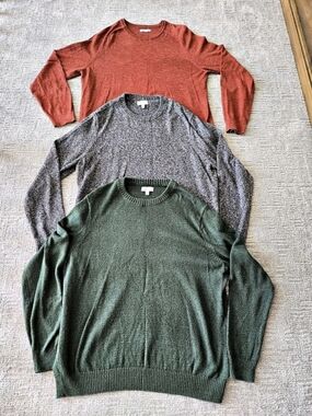 Croft & Barrow and Sonoma Men's Crew Neck Sweaters Size XXL